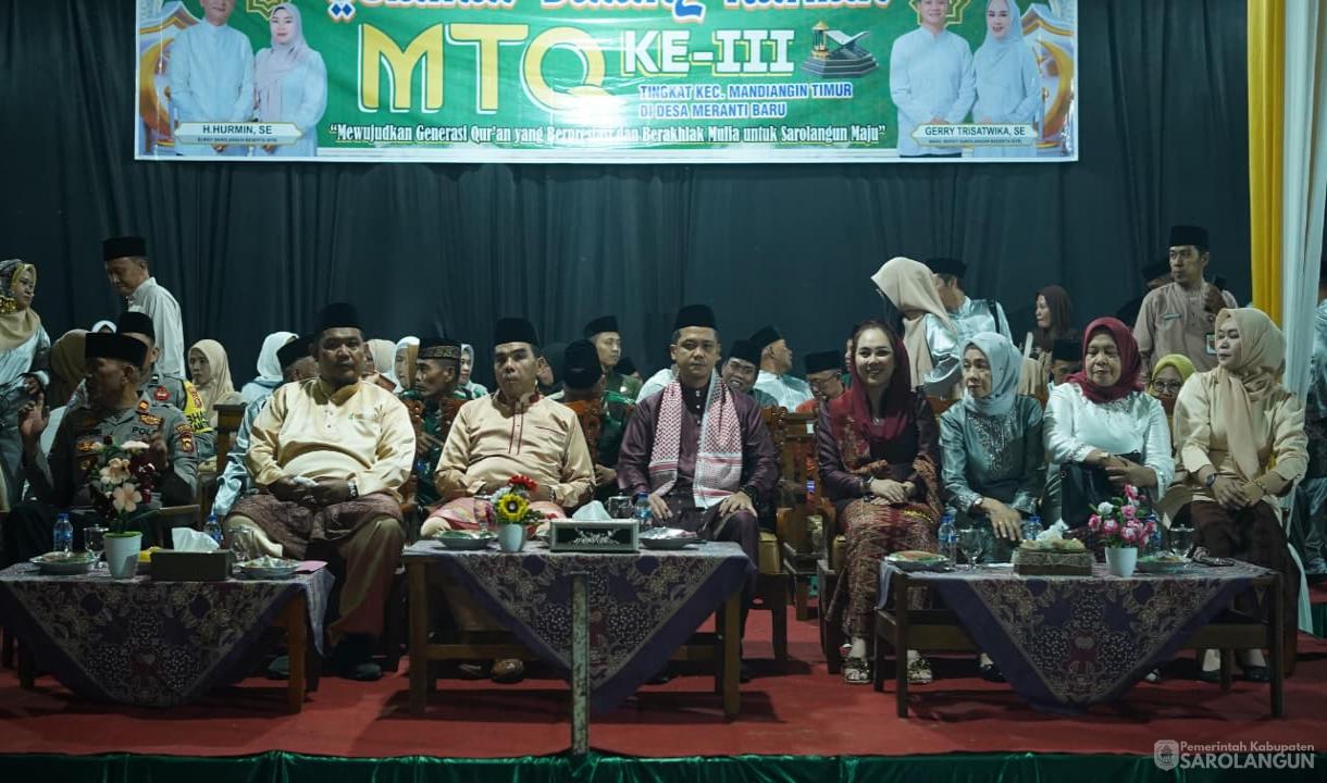 22 Juni 2026 Wakil Bupati Sarolangun Membuka Secara Resmi Musabaqah Tilawatil Quran ke III Tingkat Kecamatan Mandiangin Timur di Lapangan Desa Meranti Baru