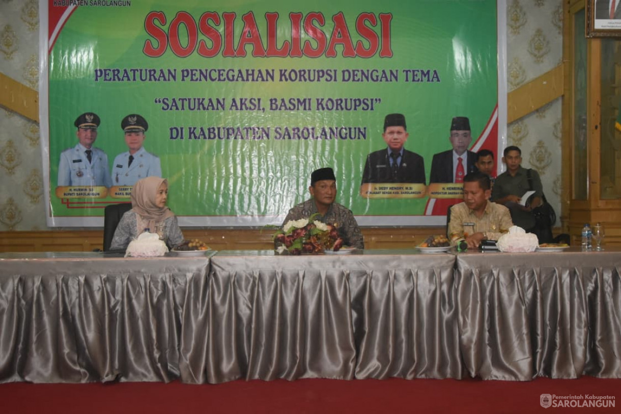 6 November 2025&nbsp; Pembukaan Secara Resmi Kegiatan Sosialisasi Peraturan Pencegahan Korupsi di Kabupaten Sarolangun