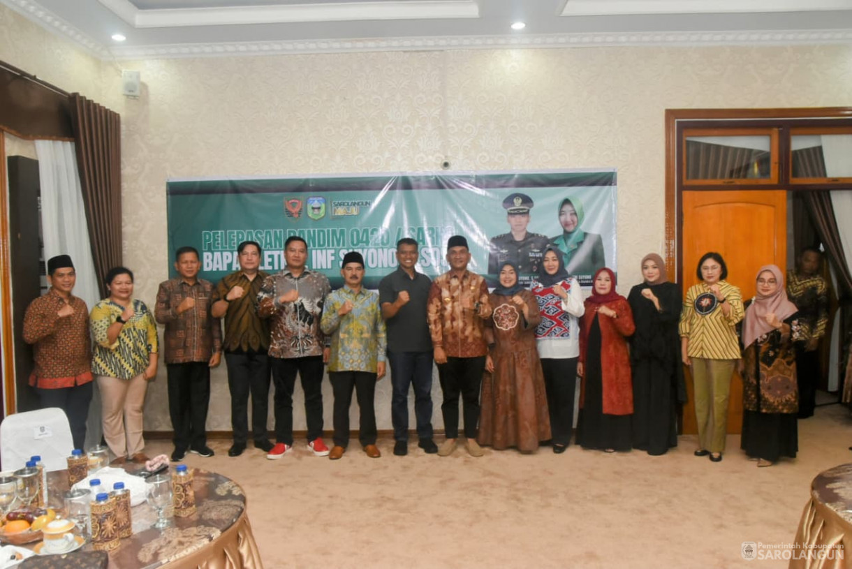 28 Agustus 2025 pelepasan Dandim 0420 Sarko Letkol Inf Suyono S.Sos di Rumah Dinas Bupati Sarolangun