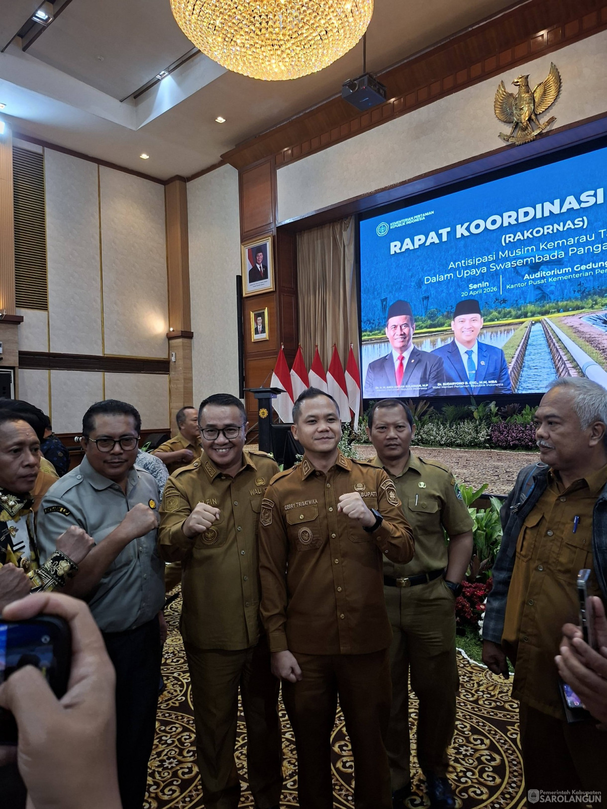 20 April 2026 Rakor Nasional tindak lanjut prediksi kekeringan ekstrem 2026 oleh BMKG dan arahan Menteri Pertanian untuk swasembada pangan berkelanjutan di Kantor Pusat Kementan RI