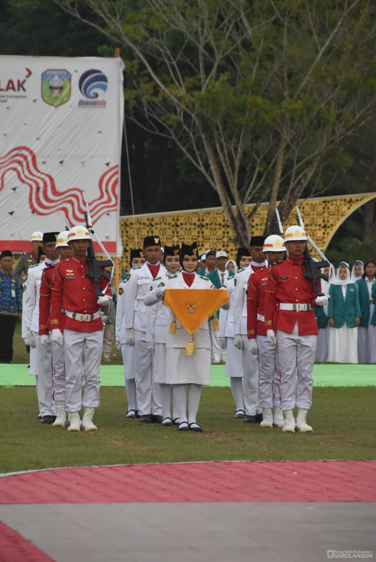 17 Agustus 2024 -&nbsp;Upacara Penurunan Bendera Merah Putih Dalam Rangka HUT RI Ke 79, Bertempat di Lapangan Gunung Kembang Sarolangun