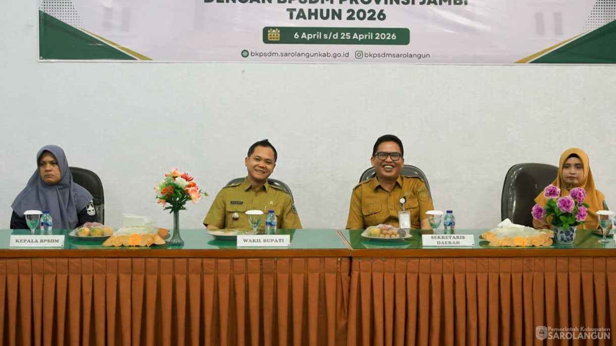 7 April 2026 Pembukaan Pelatihan Dasar CPNS angkatan III, IV, V Kerjasama Pemerintah Kabupaten Sarolangun dengan BPSDM Provinsi Jambi Tahun 2026