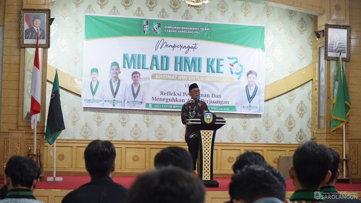 7 Februari 2026&nbsp; Milad Himpunan Mahasiswa Islam Kabupaten Sarolangun ke 79 Tahun