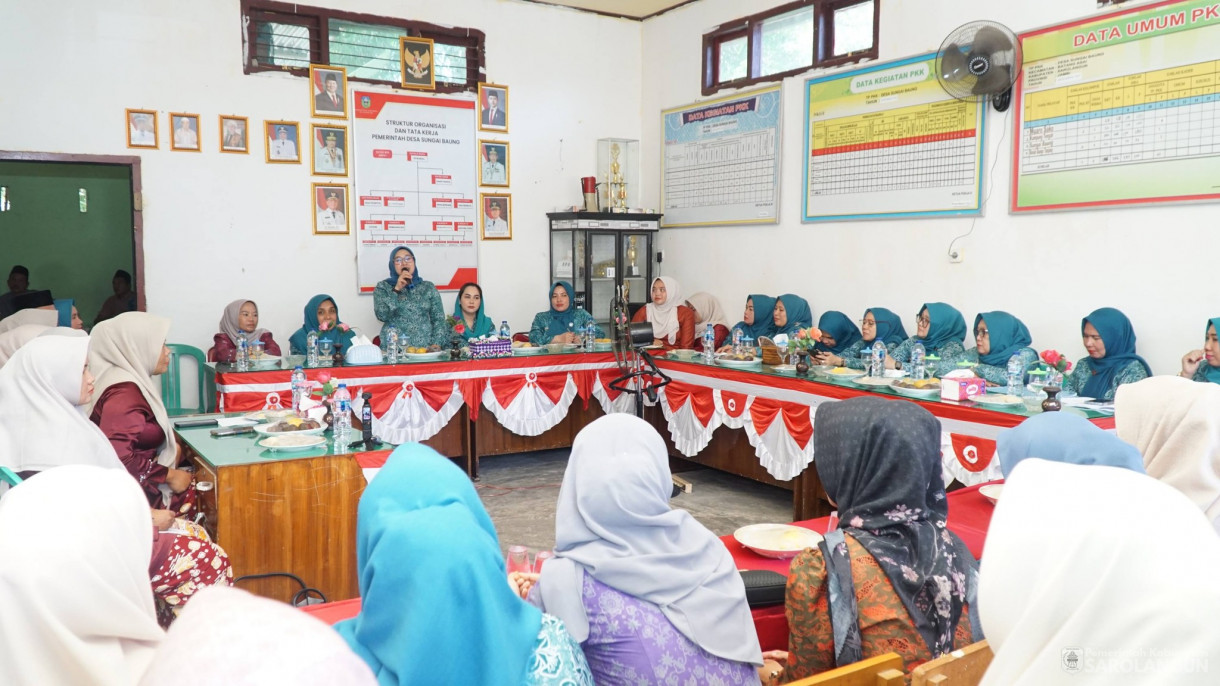 23 April 2026 Ketua TP PKK Kabupaten Sarolangun Laksanakan Kegiatan Monitoring dan Supervisi di Desa Sungai Baung Kecamatan Batang Asai