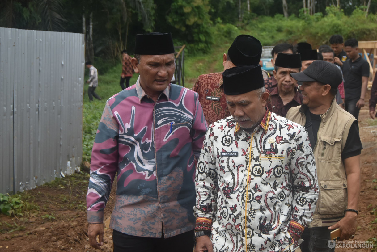 6 Maret 2025 -&nbsp;Peletakan Batu Pertama Pembangunan Rumah Sehat Baznas di Desa Tanjung Kecamatan Bathin VIII