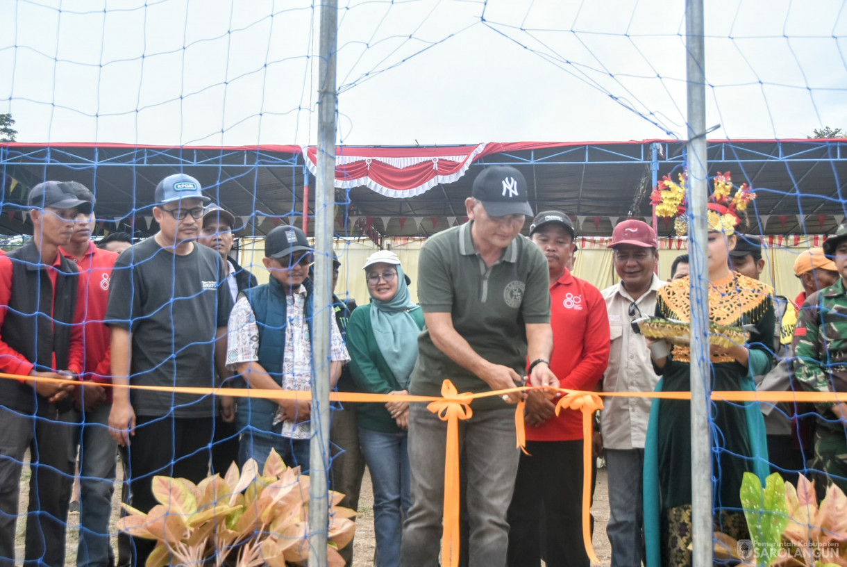 26 Juli 2025 - Pembukaan Turnamen Semi Open Voly di Lapangan Moneng Janggut Desa Sepintun