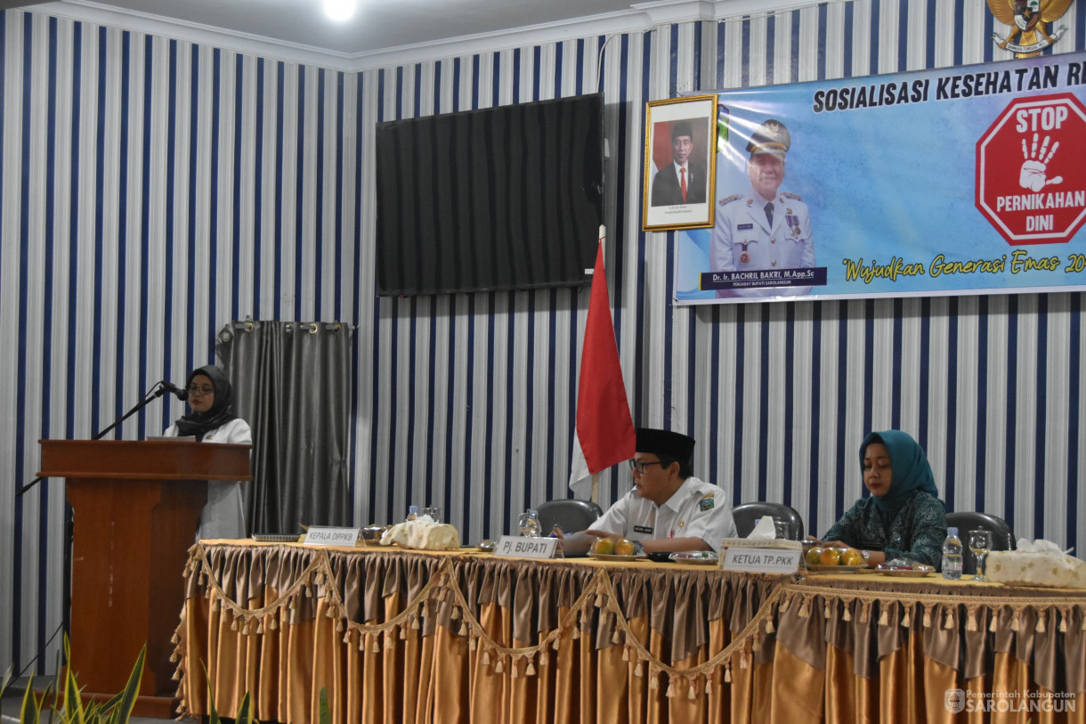 13 Desember 2023 - Sosialisasi Kesehatan Reproduksi Remaja Stop Pernikahan Dini Di Aula Diknas Sarolangun