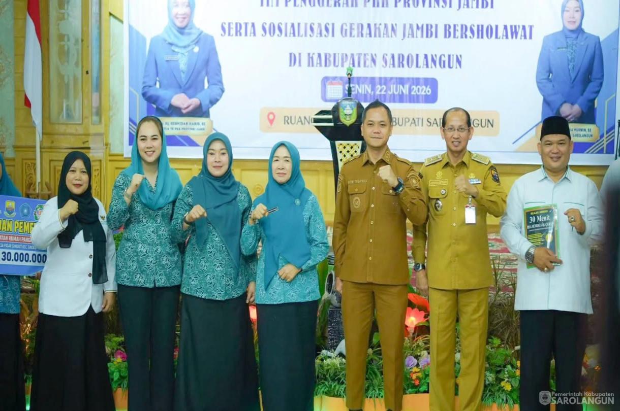 22 Juni 2026 Supervisi dan Evaluasi Tim penggerak PKK provinsi Jambi Serta sosialisasi gerakan Jambi bersholawat di Kabupaten Sarolangun