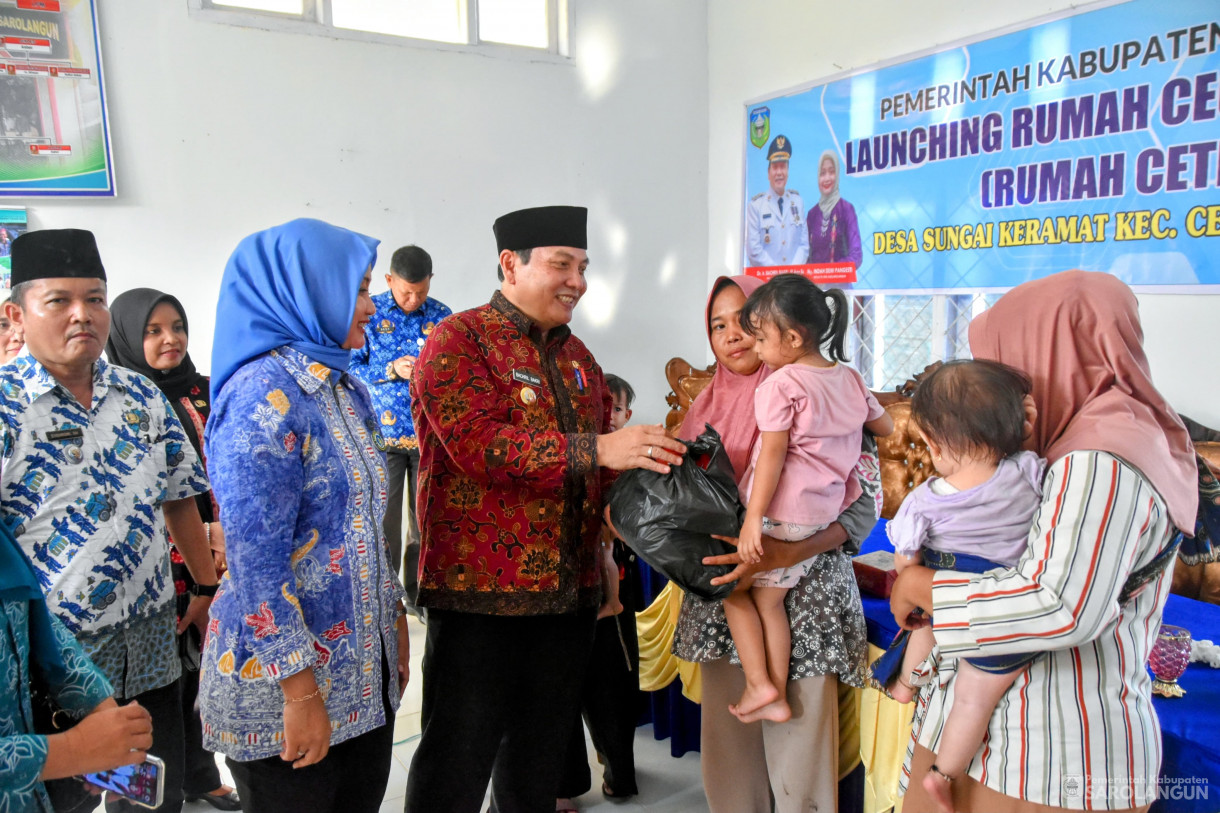 17 November 2023 - Penjabat Bupati Sarolangun Menghadiri Acara Launching Rumah Cegah Stunting di Desa Sungai Keramat Kecamatan Cermin Nan Gedang