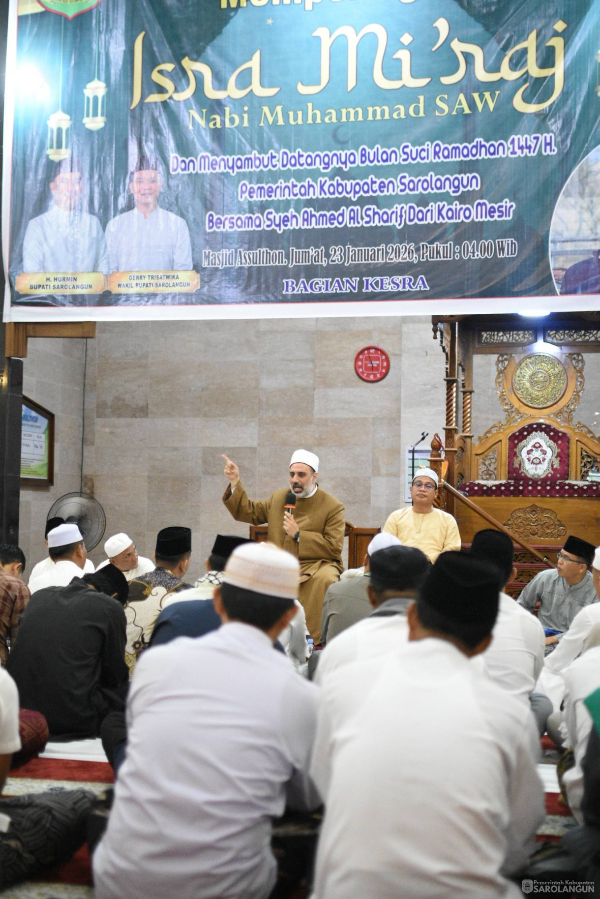 23 Januari 2026 Subuh Akbar Memperingati Isra Miraj Nabi Muhammad SAW dan Menyambut Datangnya Bulan Suci Ramadhan 1447 H Bersama Syeh Ahmed Al Sharif Dari Kairo Mesir