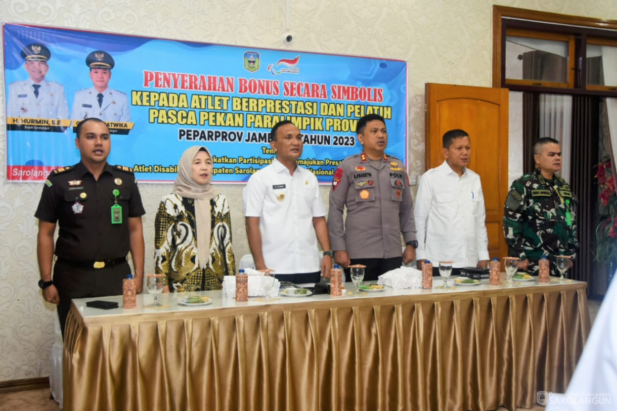 18 Juni 2025 - Penyerahan Bonus Secara Simbolis Kepada Atlet Berprestasi dan Pelatih Pasca Pekan Paralimpik Provinsi&nbsp;