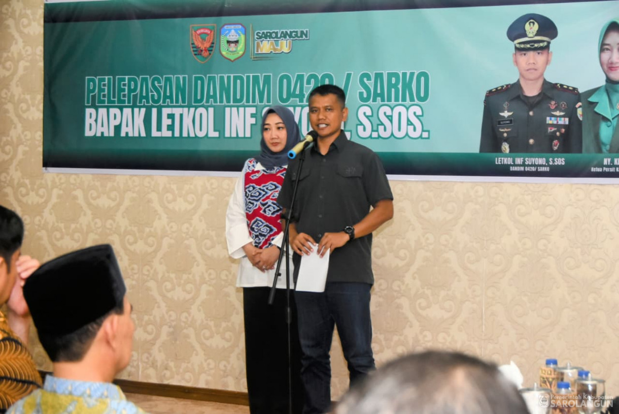 28 Agustus 2025 pelepasan Dandim 0420 Sarko Letkol Inf Suyono S.Sos di Rumah Dinas Bupati Sarolangun
