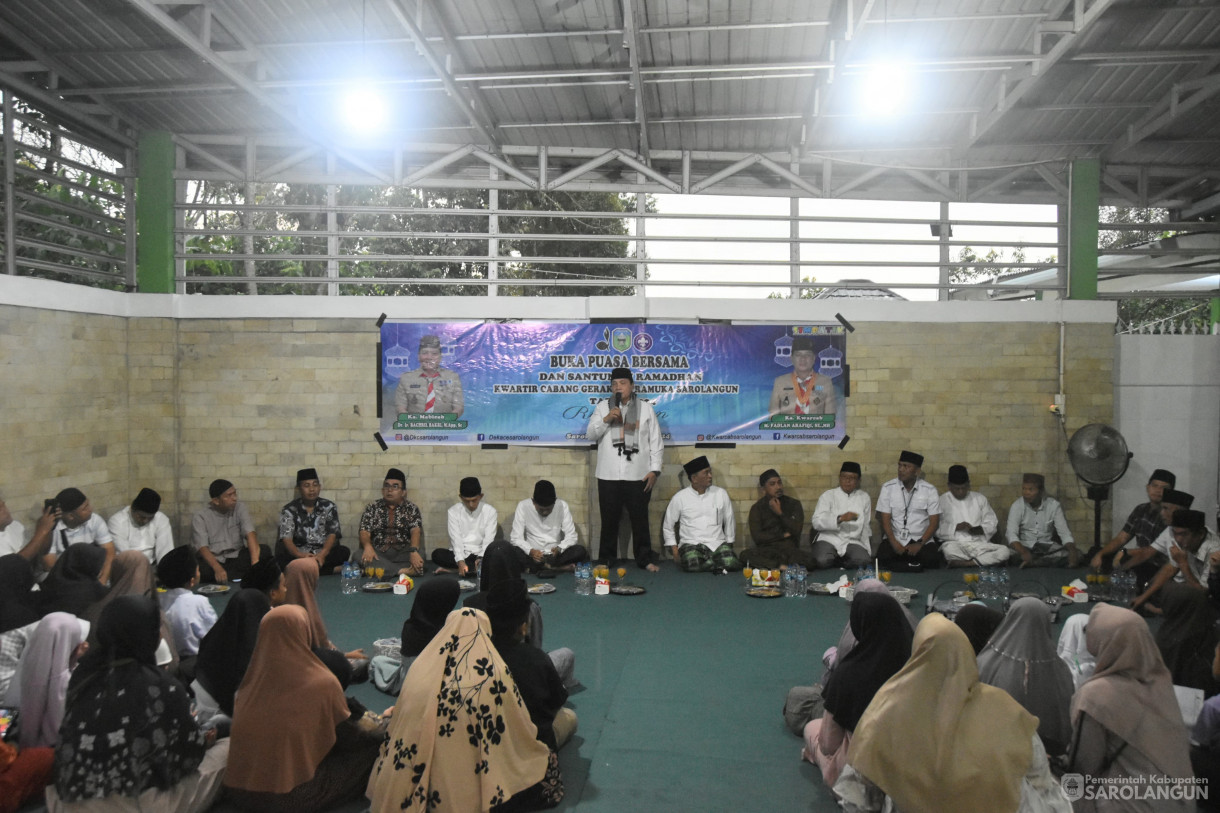 03 April 2024 - Buka Puasa Bersama Dan Santunan Ramadhan Kwartir Cabang Gerakan Pramuka Sarolangun Tahun 2024 Di Kediaman Ka. Kwarcab M. Fadlan Arafiqi, SE., MH