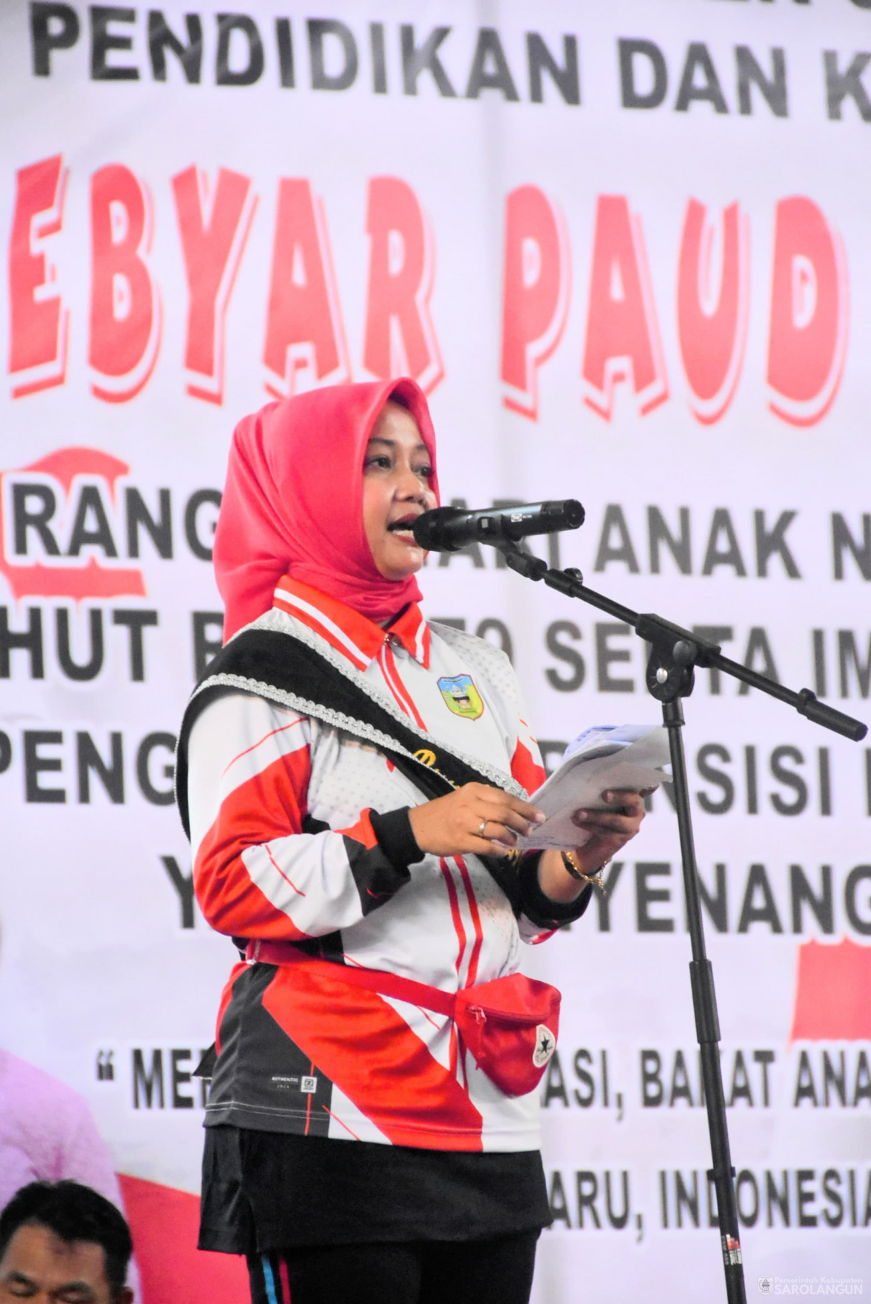 20 Agustus 2024 -&nbsp;Gebyar Bunda PAUD 2024 Dalam Rangka Memperingati Hari Anak Nasional Ke 40 Dan HUT RI Ke 79 Bertempat di Lapangan Tenis Indoor GOR Sarolangun