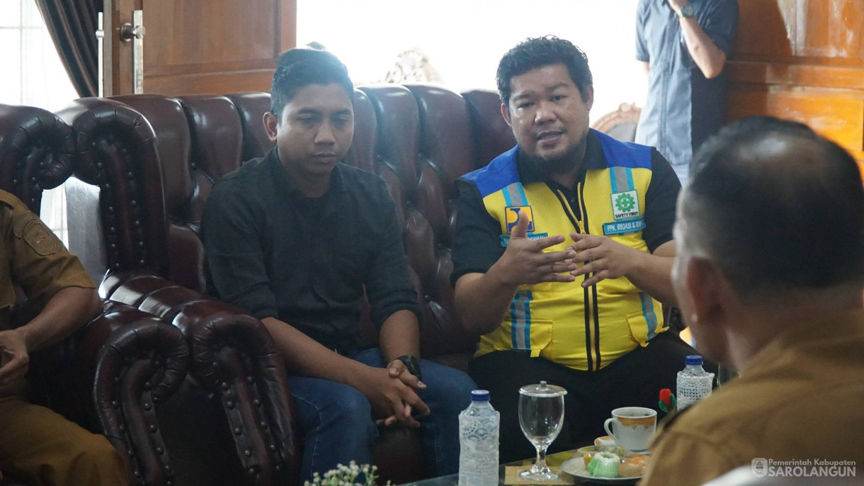 14 April 2026 Audiensi Kepala Balai Wilayah Sungai VI Jambi dengan Bupati Sarolangun terkait Pekerjaan Konstruksi dan Sosialisasi Lanjutan Irigasi D.I. Batang Asai