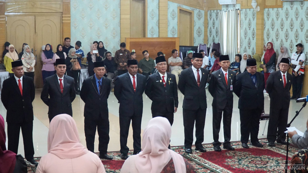 8 Mei 2026 Pelantikan dan Pengambilan Sumpah Janji Pejabat Pimpinan Tinggi Pratama di Lingkungan Pemerintah Kabupaten Sarolangun.