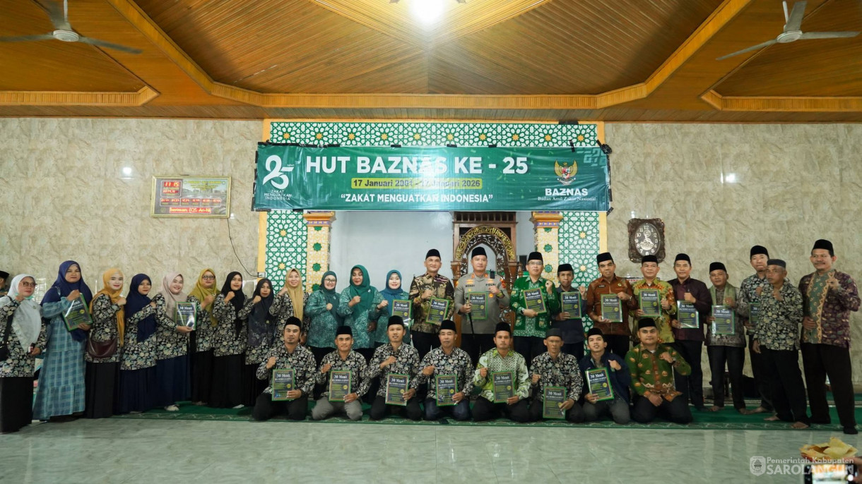 Peringatan HUT Baznas ke 25 di Masjid Attaqwa dusun Bukit Tigo Singkut