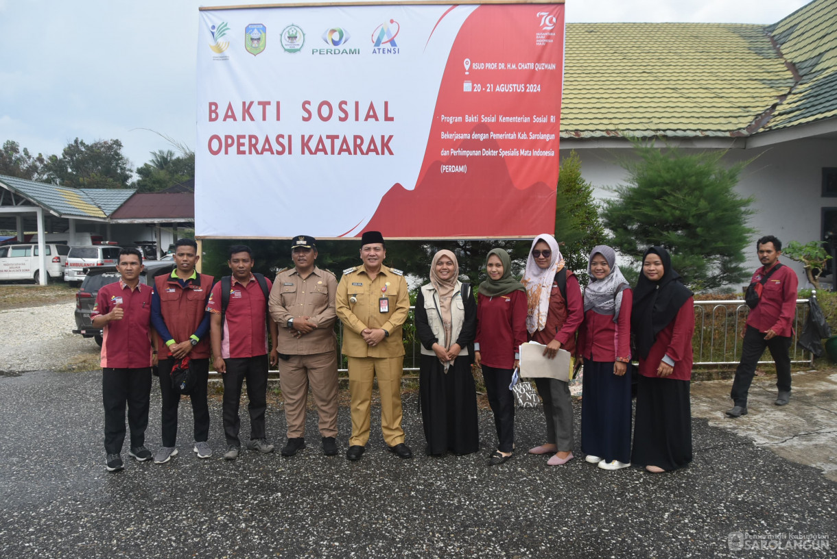19 Agustus 2024 - Bakti Sosial Operasi Katarak RSUD Prof Dr. H. M Chatib Quzwain Program Bakti Sosial Kementerian Sosial RI Bekerjasama dengan Pemerintah Kab. Sarolangun dan Perhimpunan Dokter Spesialis Mata Indonesia, Bertempat di RSUD Prof Dr. H. M C
