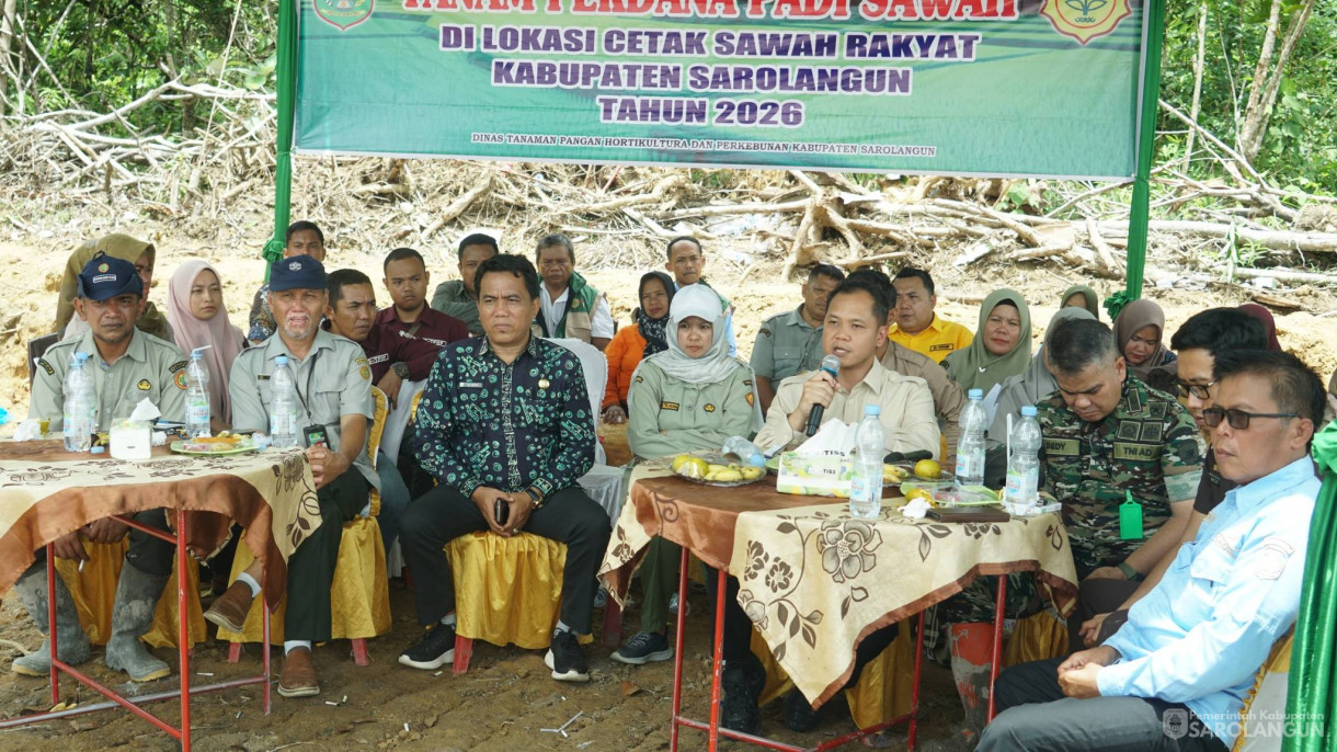 9 April 2026 Wakil bupati Sarolangun mengikuti percepatan tanam Dilokasi cetak sawah rakyat 10.000 hektar, kabupaten sarolangun