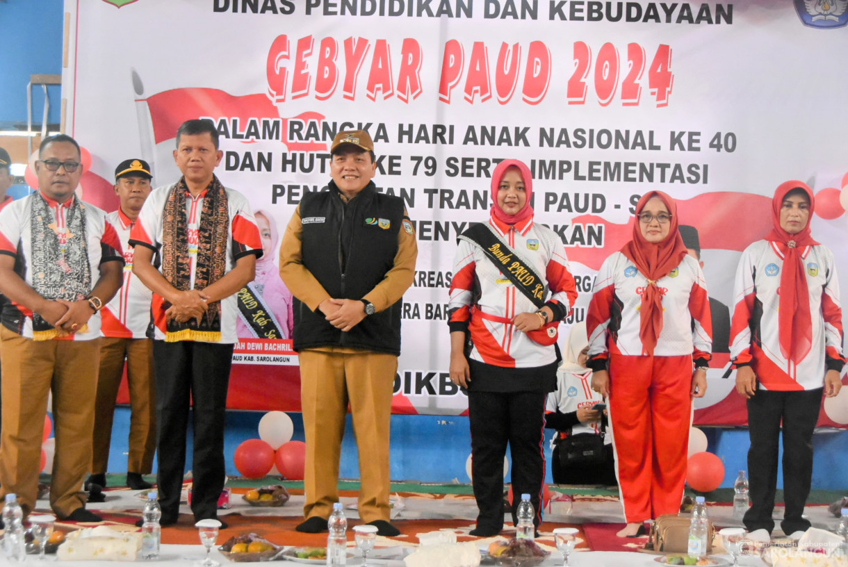 20 Agustus 2024 -&nbsp;Gebyar Bunda PAUD 2024 Dalam Rangka Memperingati Hari Anak Nasional Ke 40 Dan HUT RI Ke 79 Bertempat di Lapangan Tenis Indoor GOR Sarolangun