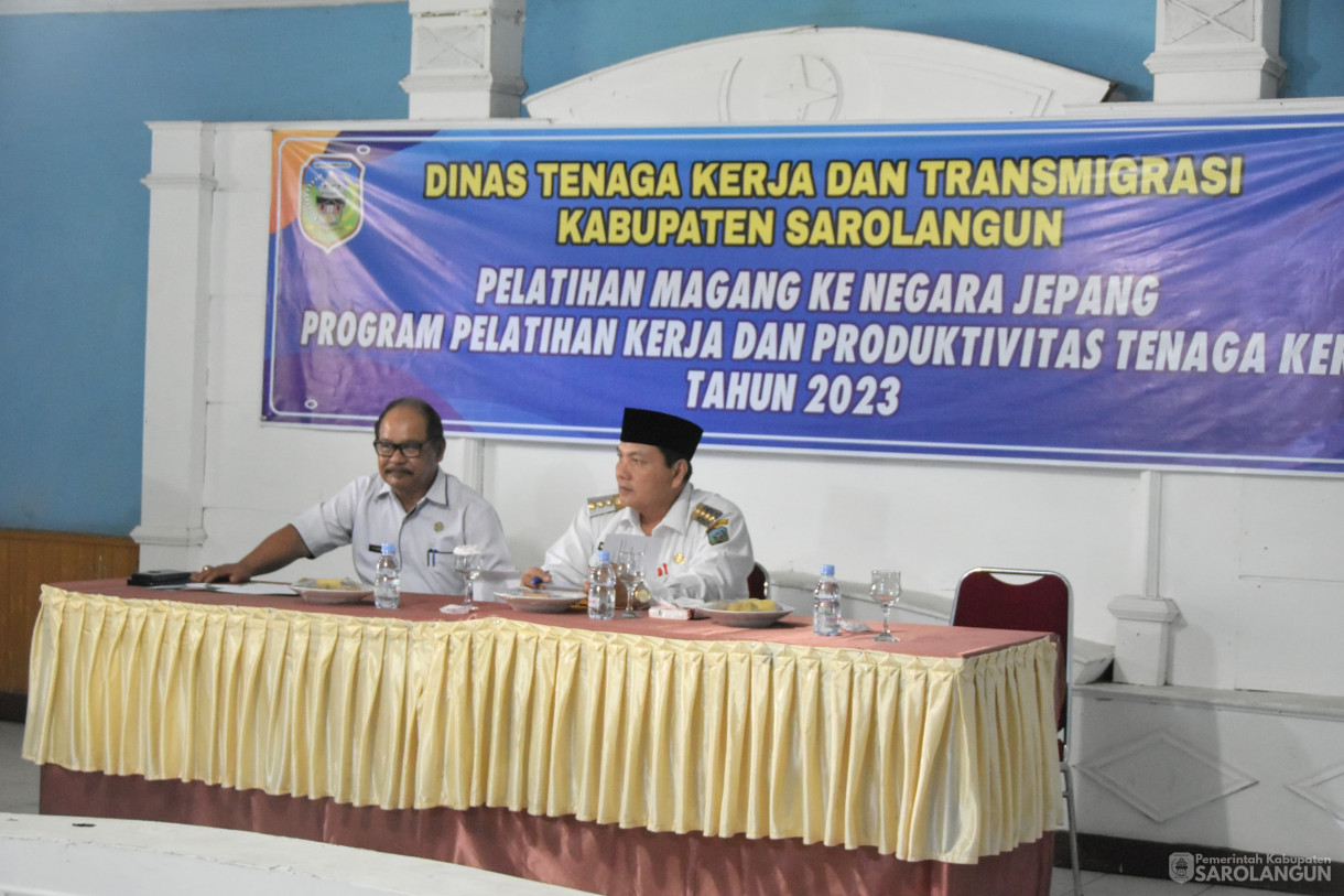 27 Desember 2023 - Penutupan Pelatihan Magang Ke Negara Jepang Program Latihan Kerja Dan Produktivitas Tenaga Kerjatahun 2023 Di Kantor Disnakertrans Sarolangun