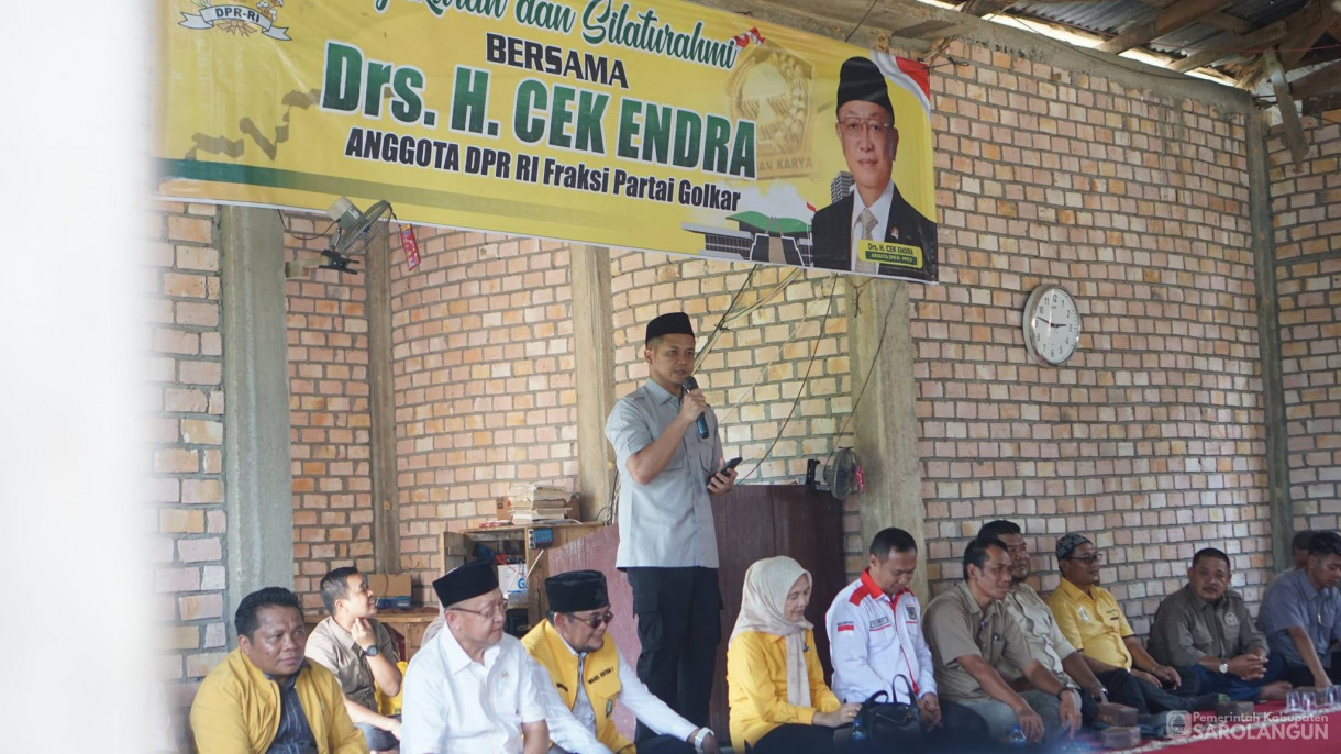 6 Mei 2026 Wakil Bupati Sarolangun menghadiri Syukuran dan Silaturahmi Bersama Drs. H. Cek Endra Di Dusun Sialang Batuah Desa Guruh Baru Kec. Mandiangin Timur