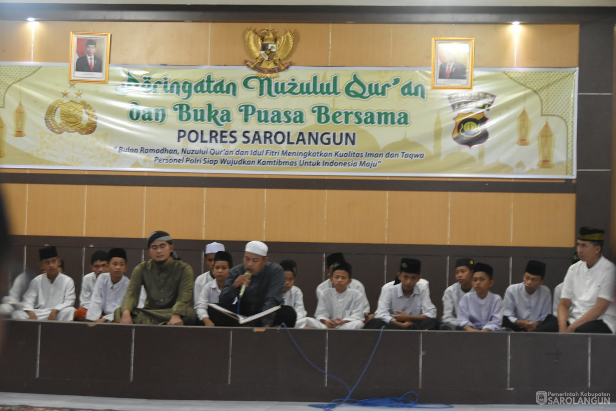 28 Maret 2024 - Peringatan Nuzulul Quran Dan Buka Puasa Bersama Polres Sarolangun Di Aula Polres Sarolangun