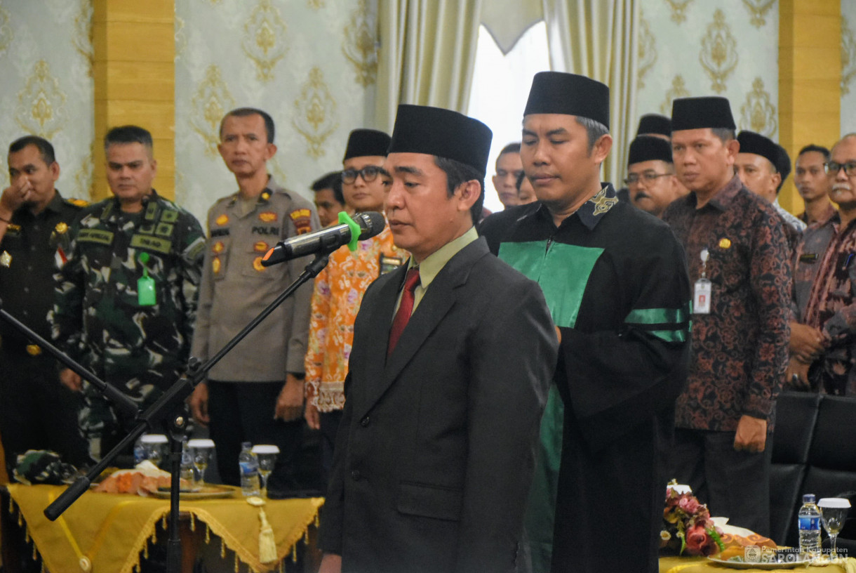 22 Mei 2025 -&nbsp;Pelantikan Dan Pengambilan Sumpah dan Janji Jabatan Pejabat Pimpinan Tinggi Pratama di Lingkungan Pemerintah Kabupaten Sarolangun