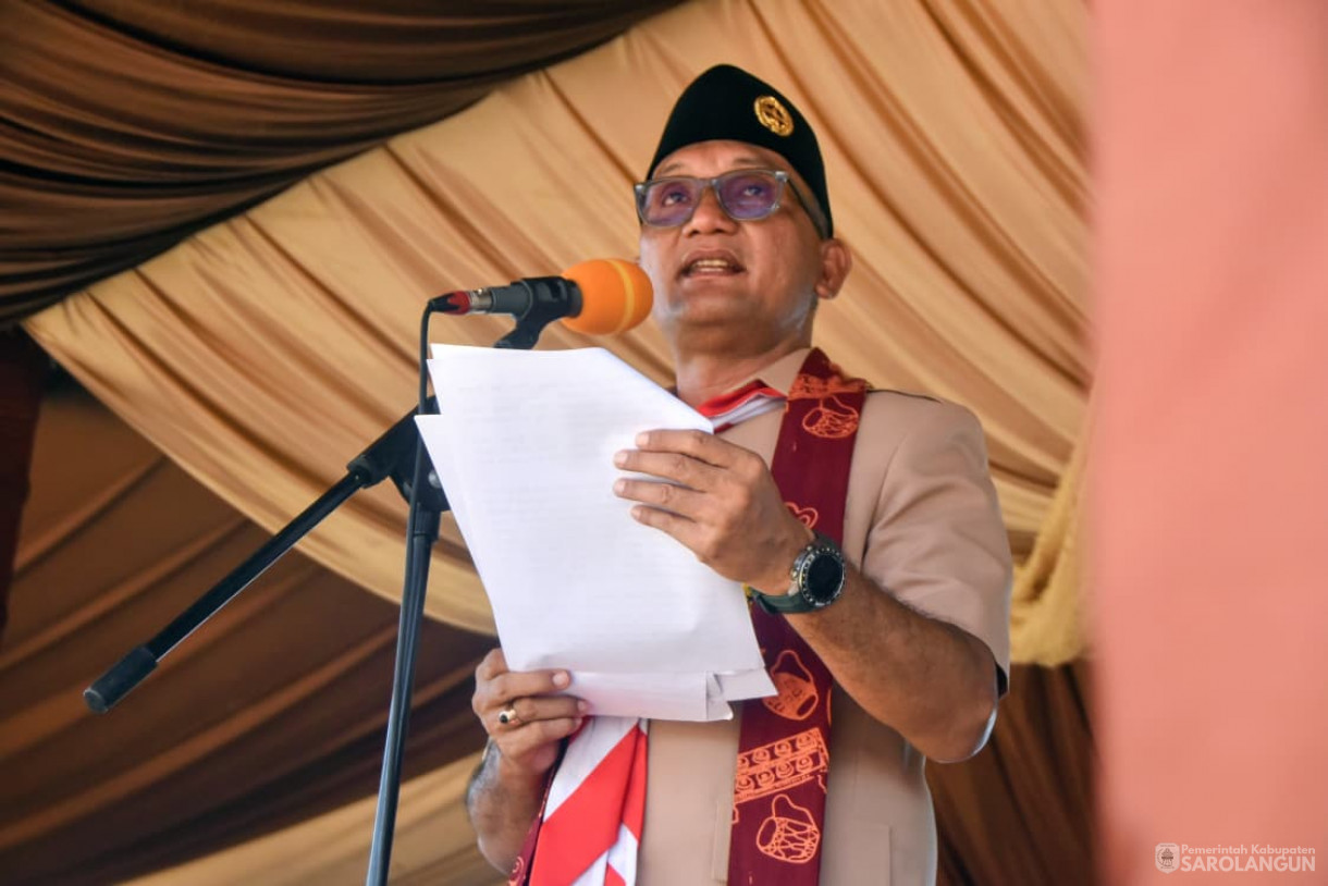 25 September 2025&nbsp; Apel Besar Hari Pramuka Ke 64 Tahun 2025 Tingkat Kwartir Cabang Sarolangun di Lapangan Belakang Kantor Camat Mandiangin