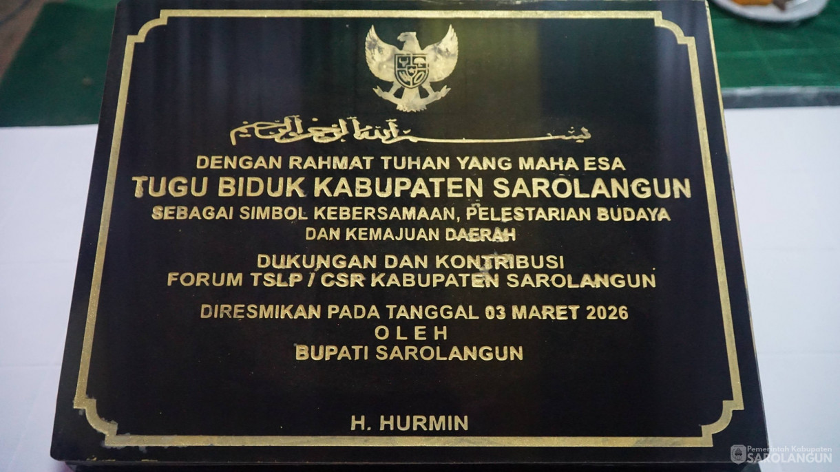 3 Maret 2026&nbsp;Peresmian Tugu Biduk Sarolangun