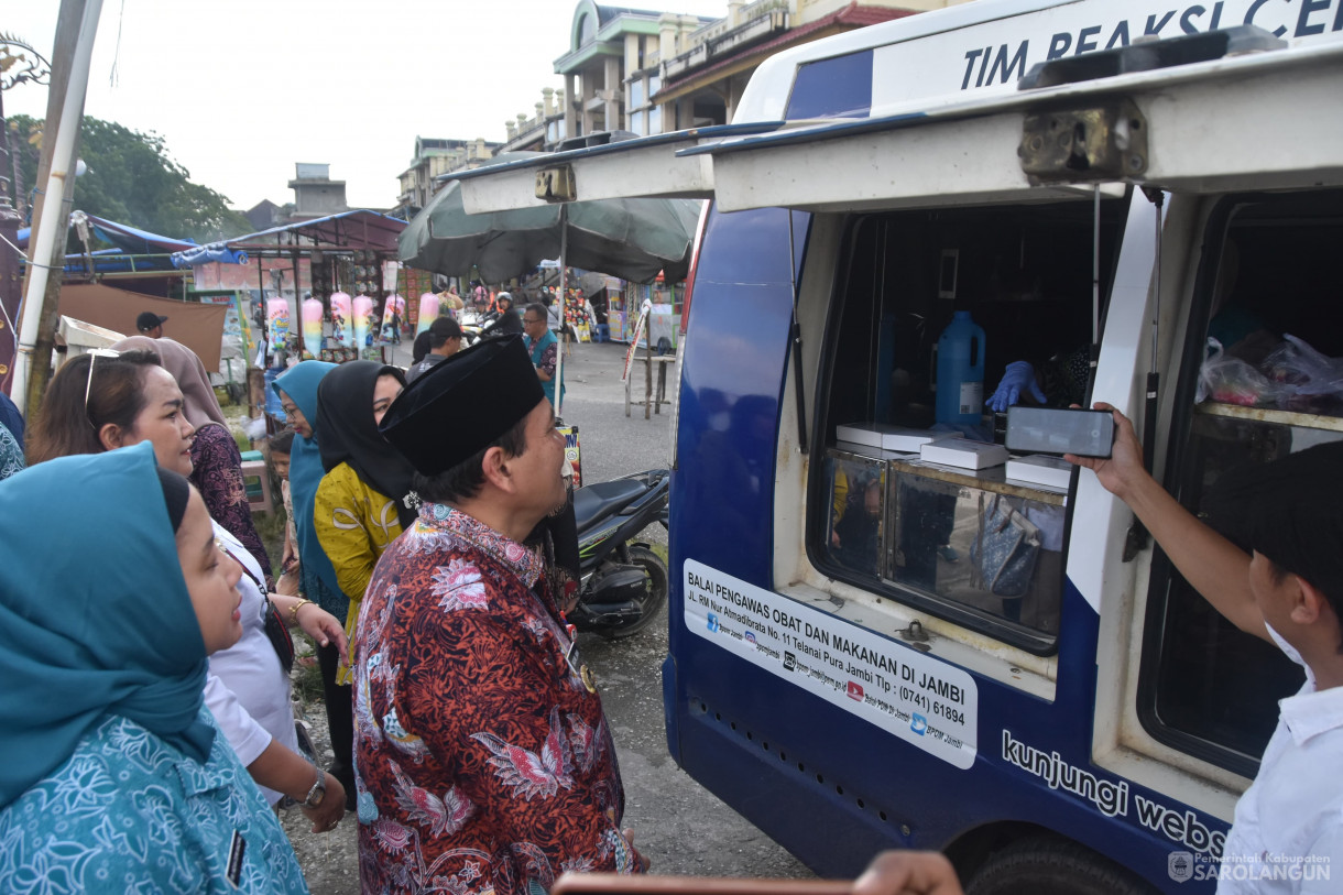 21 Maret 2024 - Sidak Takjil Bersama BPOM Provinsi Jambi Di Pasar Bedug Pasar Bawah Sarolangun