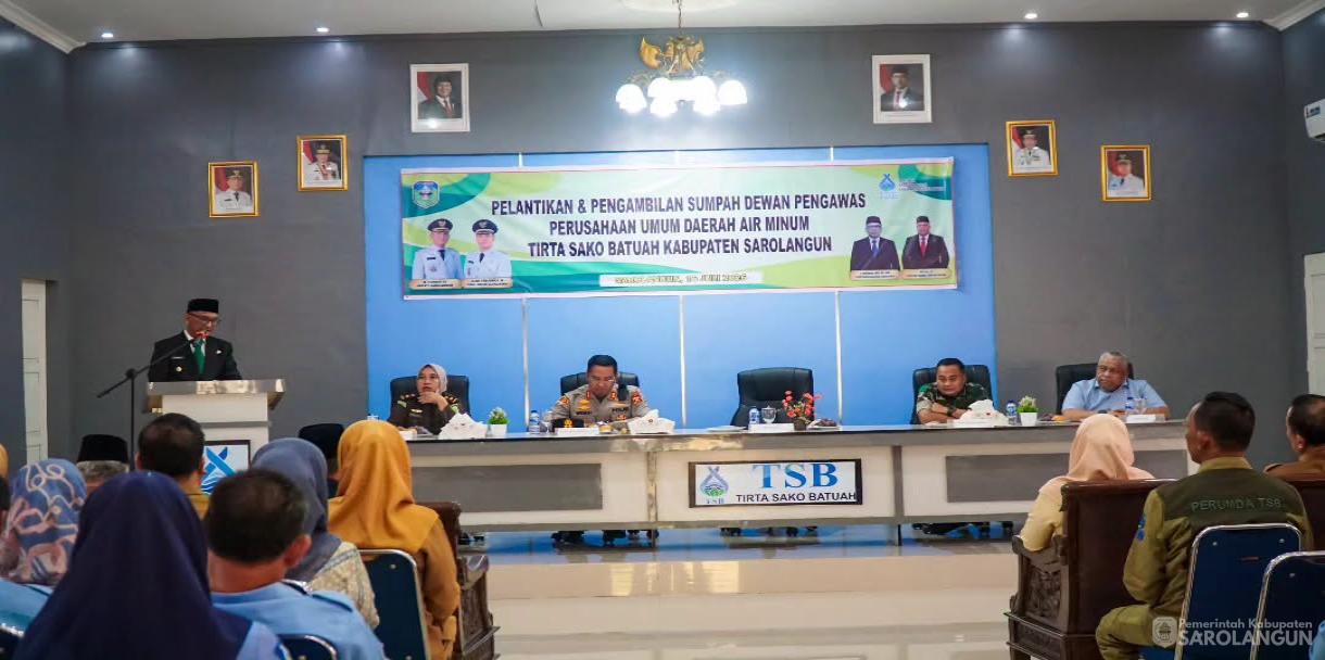 14 Juli 2026 Pelantikan dan Pengambilan Sumpah Dewan Pengawas Perusahaan Umum Daerah Air Minum Tirta Sako Batuah Kabupaten Sarolangun