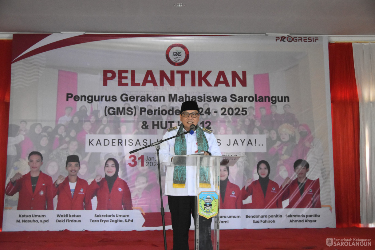 31 Januari 2024 - Pelantikan Pengurus Gerakan Mahasiswa Sarolangun Periode 2024 sd 2025 Di Gedung LPTQ Sarolangun