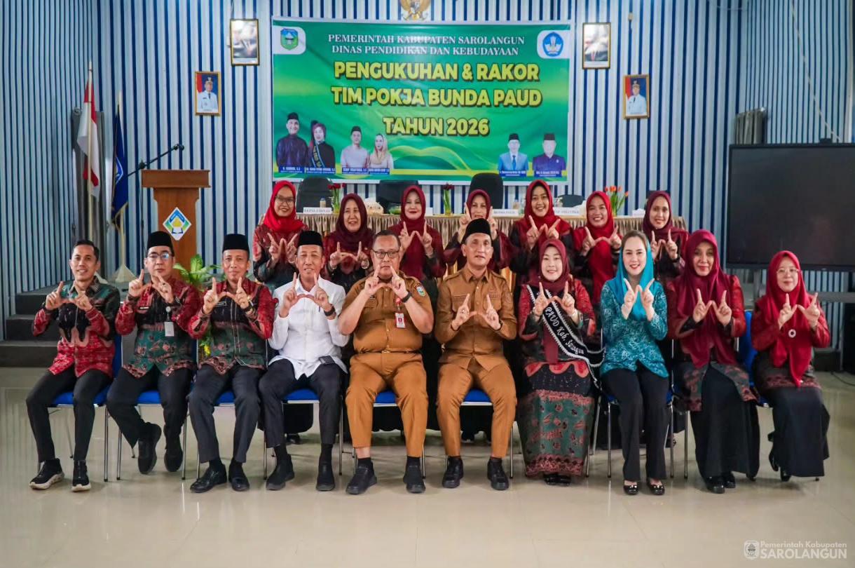 20 Juli 2026 Pengukuhan dan Rakor Tim Pokja Bunda PAUD Tahun 2026 di Aula Diknas Sarolangun