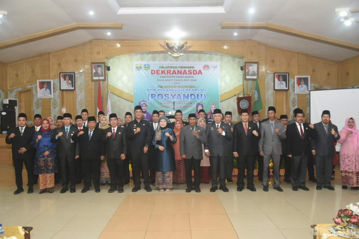 13 Agustus 2025 -&nbsp;Pelantikan Pengurus Dekranasda Kabupaten Sarolangun dan Tim Pembina Posyandu Kabupaten Sarolangun