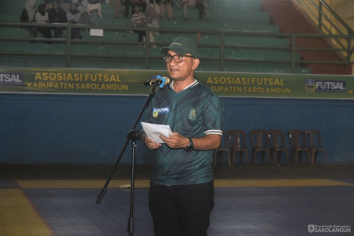 16 Oktober 2025&nbsp; Pembukaan Tournament Futsal Piala Bupati Cup Tahun 2025 di Tennis Indoor GOR Sarolangun