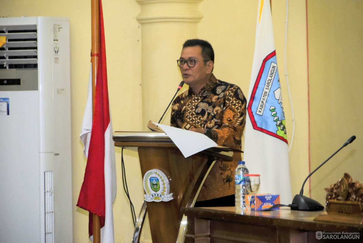 28 April 2025 - Rapat Paripurna Tingkat I Tahap II Pandangan Umum Fraksi DPRD Terhadap Penyampaian Laporan Keterangan Pertanggungjawaban Bupati Sarolangun Tahun 2024