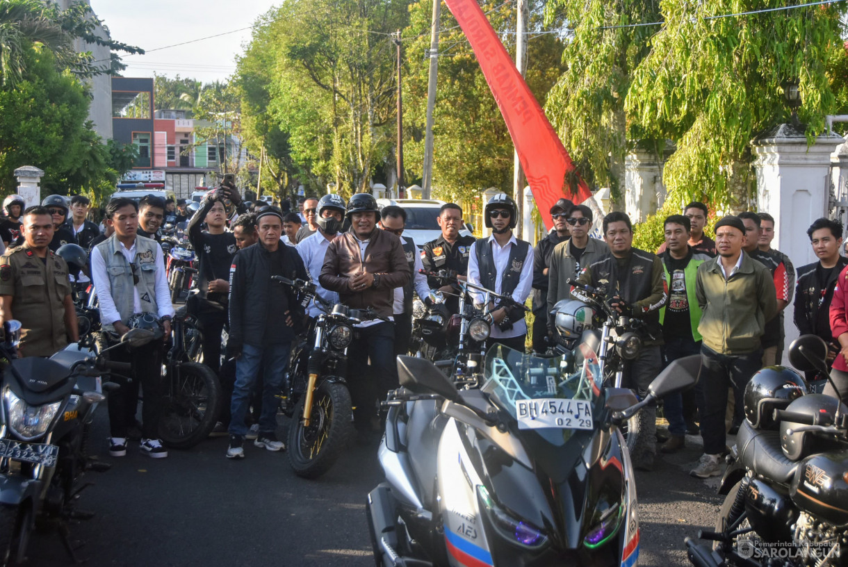 22 Juni 2025 -&nbsp;Deklarasi Anti Narkoba, Bupati dan Wakil Bupati Sarolangun Hurmin dan Gerry Trisatwika Riding Ridevolution Bersama JBI Siginjai Squad&nbsp;&nbsp;
