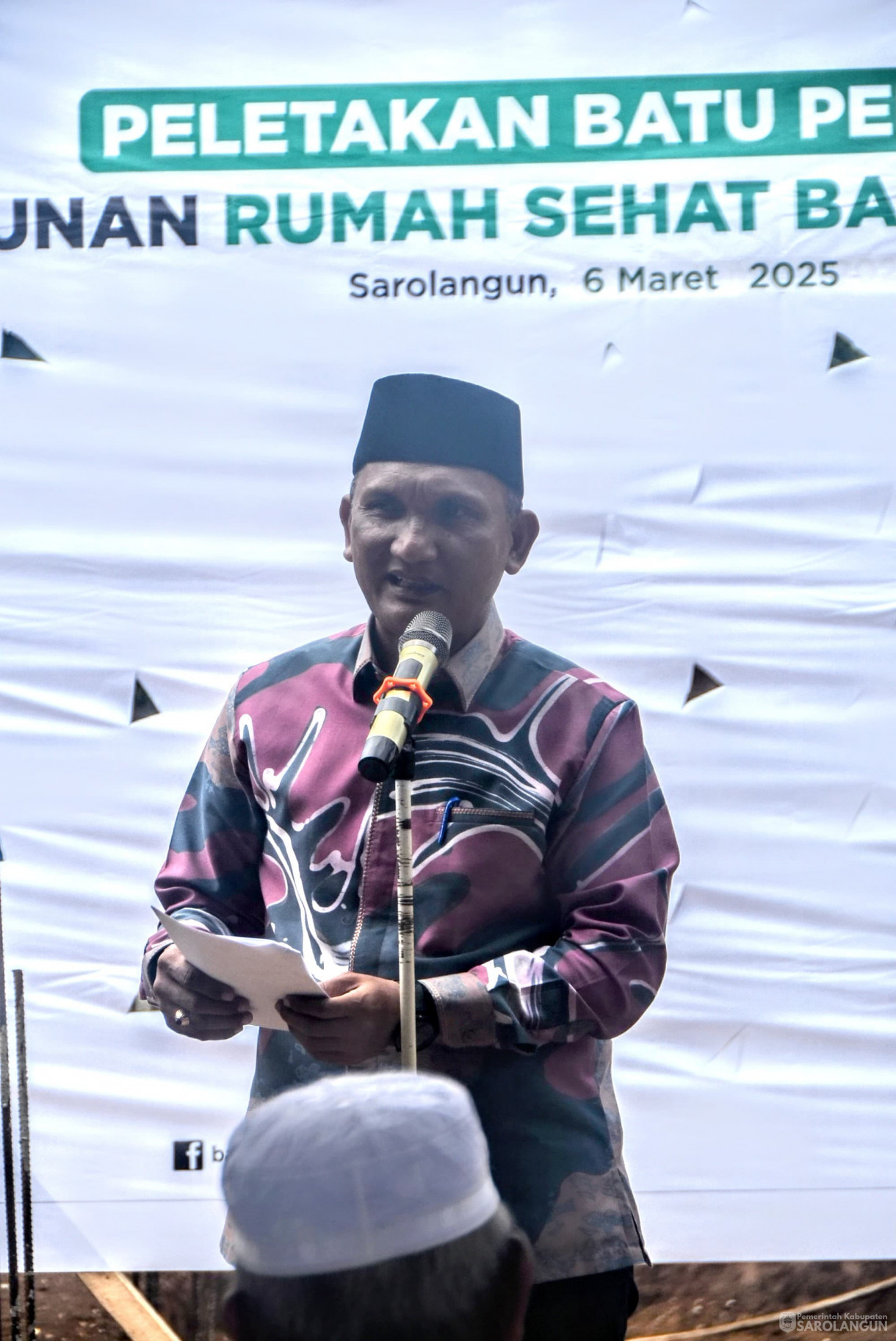 6 Maret 2025 -&nbsp;Peletakan Batu Pertama Pembangunan Rumah Sehat Baznas di Desa Tanjung Kecamatan Bathin VIII