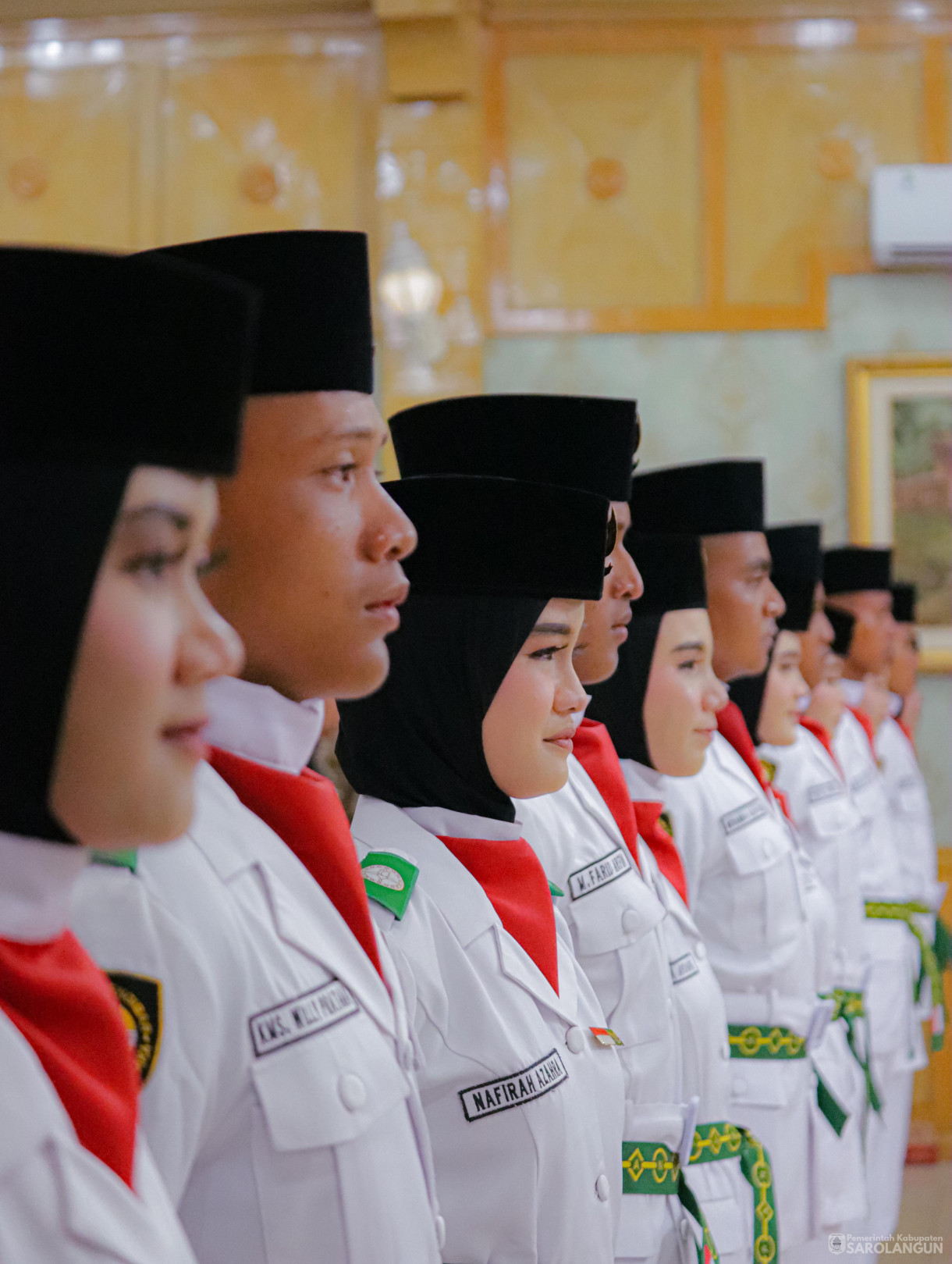 15 Agustus 2024 -&nbsp;Pengukuhan Pasukan Pengibar Bendera Pusaka, Bertempat di Aula Utama Kantor Bupati Sarolangun