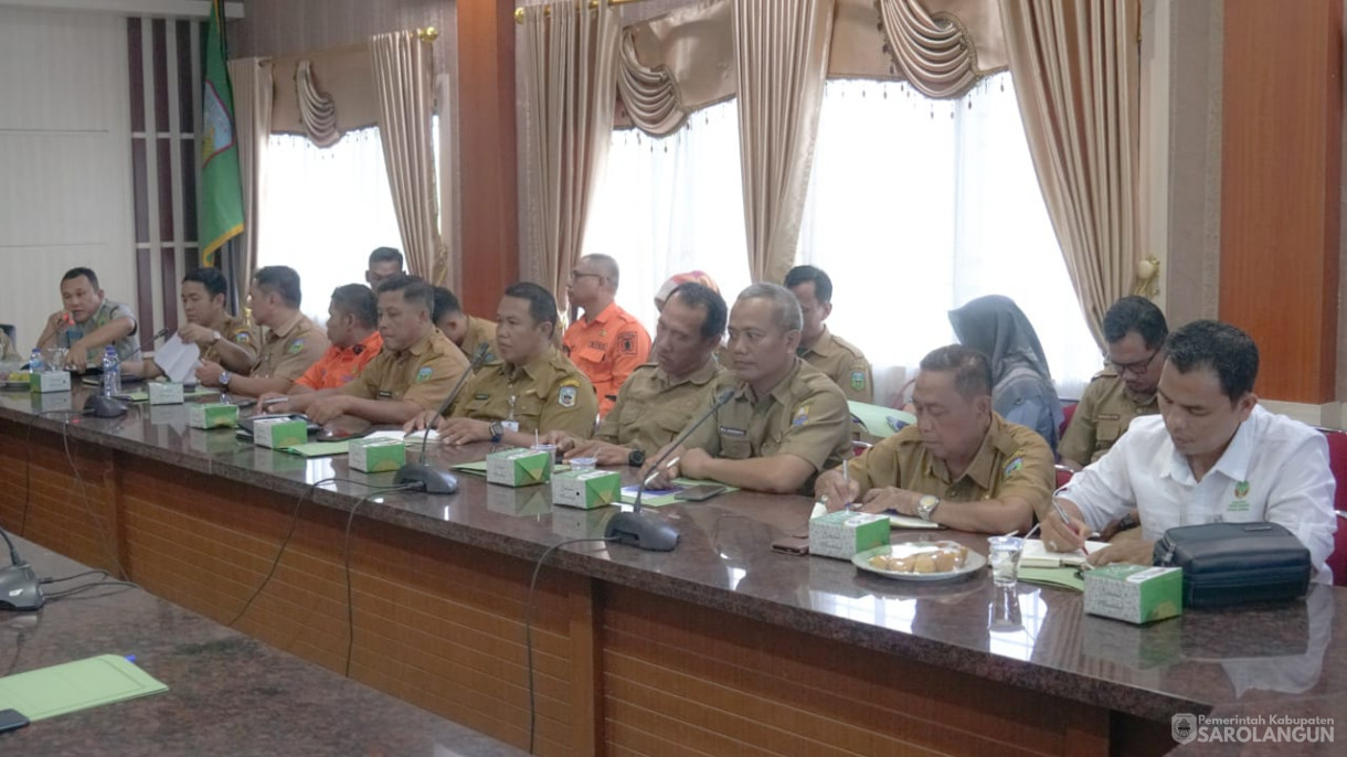 27 Mei 2025 - Wakil Bupati Sarolangun&nbsp; Memimpin Rapat Kordinasi Tim Penangulanan Bencana Karhutla kabupaten Sarolangun Tahun 2025
