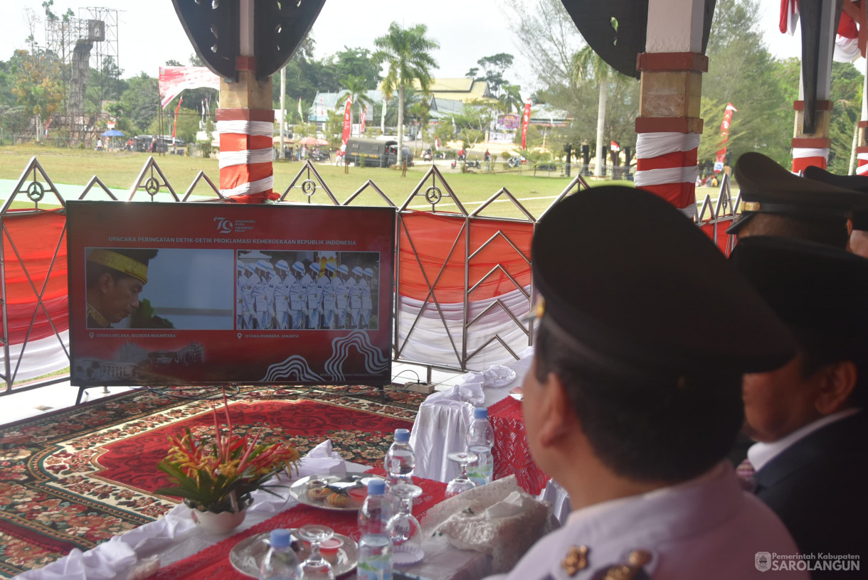 17 Agustus 2024 -&nbsp;Menyaksikan Melalui Zoom Meeting Upacara Pengibaran Bendera Merah Putih Di Ibukota Nusantara, Bertempat di Lapangan Gunung Kembang Sarolangun