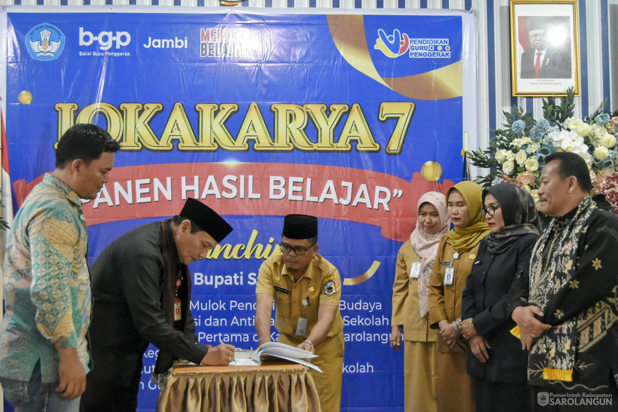 30 April 2024 - Launching Lokakarya 7 Panen Hasil Belajar Di Aula Dinas Pendidikan Sarolangun