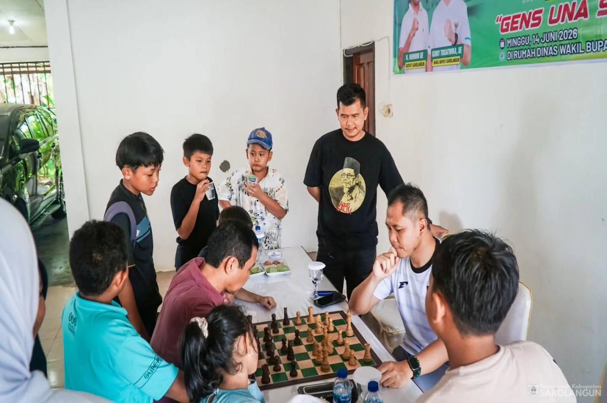 14 Juni 2026 Wakil Bupati Sarolangun Membuka Kejuaraan Catur Junior tingkat SD Kab. Sarolangun di Rumah Dinas Wakil Bupati Sarolangun
