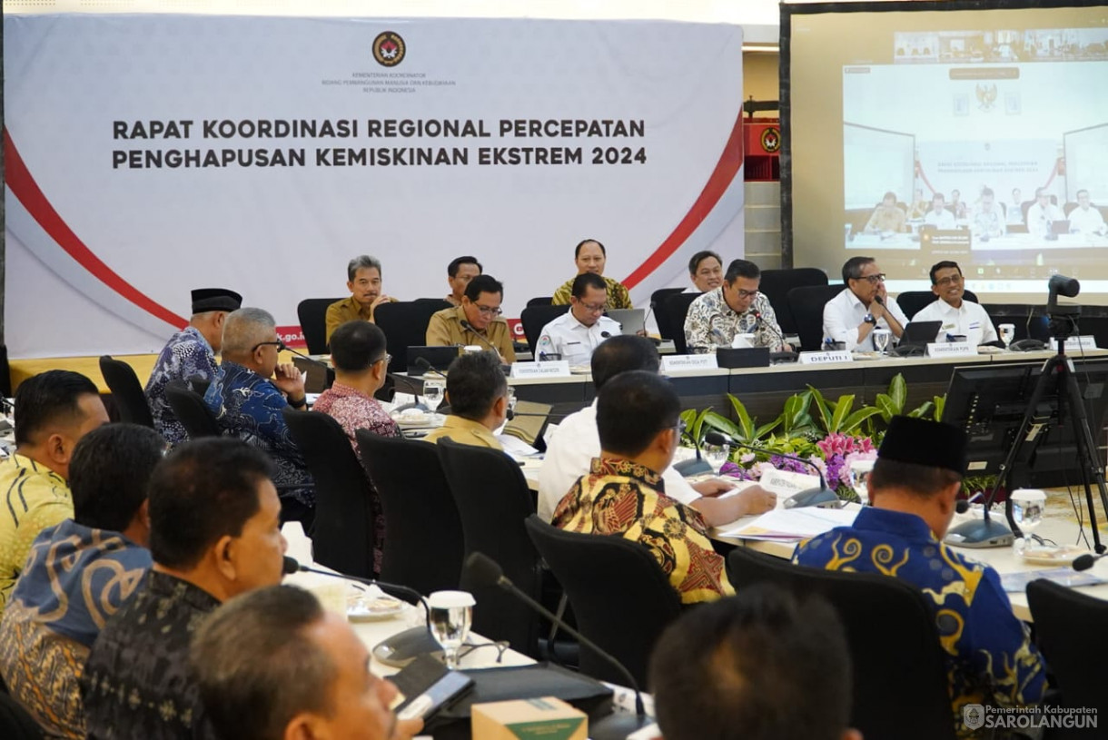 5 Agustus 2024 -&nbsp;Rapat Koordinasi Regional Upaya Percepatan Penghapusan Kemiskinan Ekstrem 2024, Bertempat di Kemenko PMK Jakarta