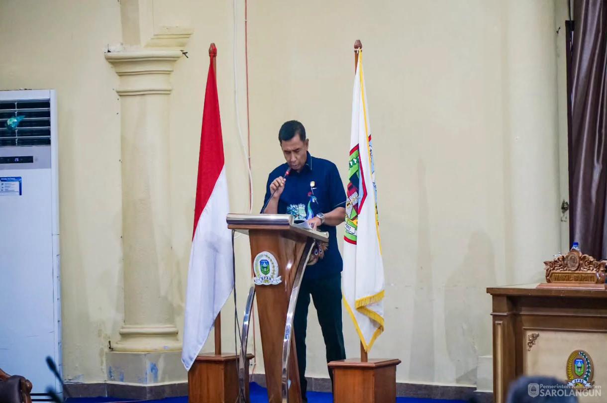 3 Agustus 2026 Rapat Paripurna Tingkat I Tahap II di Gedung DPRD Kabupaten Sarolangun dan Rapat Paripurna Laporan Pansus II dan Pansus III DPRD Kabupaten Sarolangun Terhadap PAD dan Aset Kabupaten Sarolangun