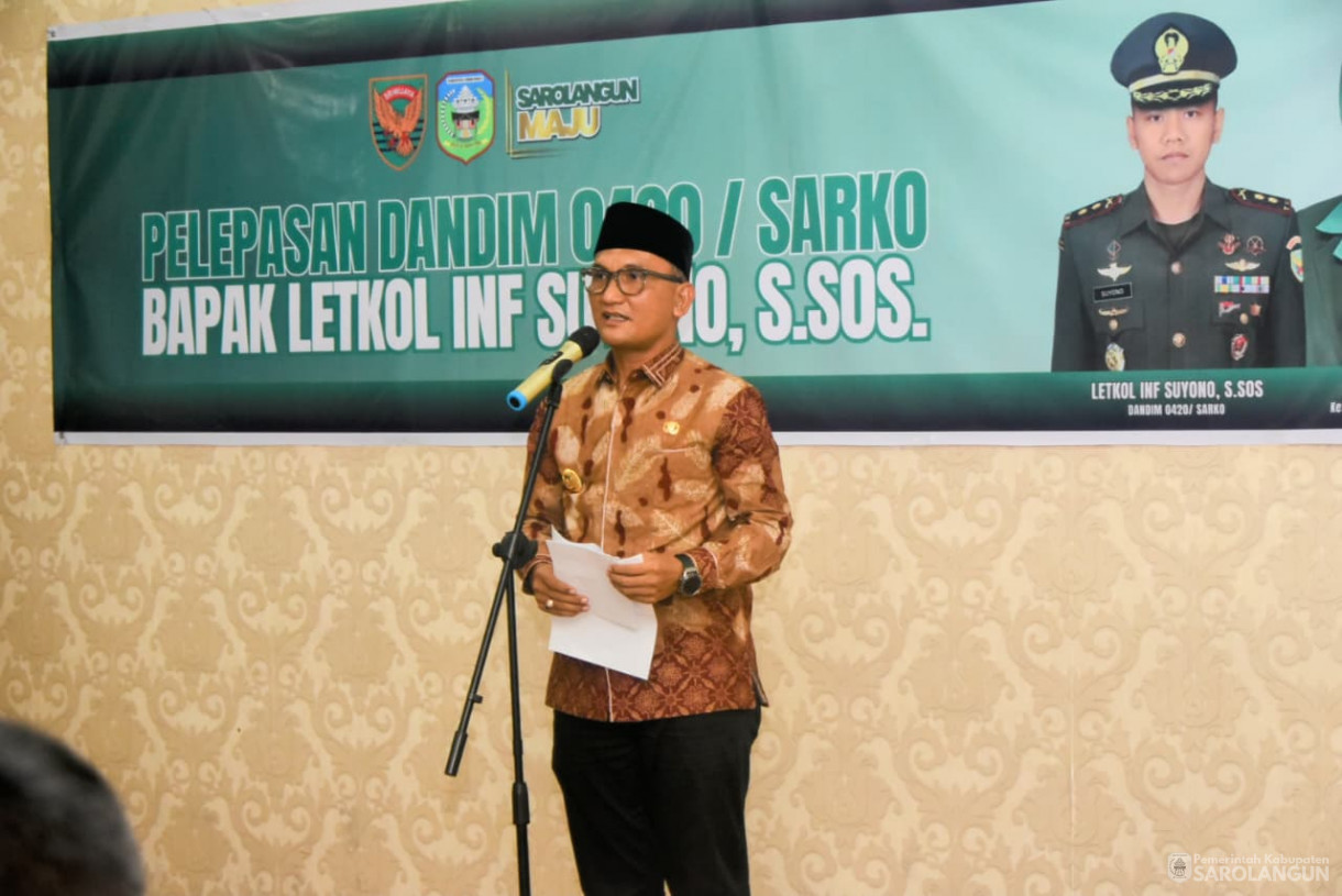 28 Agustus 2025 pelepasan Dandim 0420 Sarko Letkol Inf Suyono S.Sos di Rumah Dinas Bupati Sarolangun