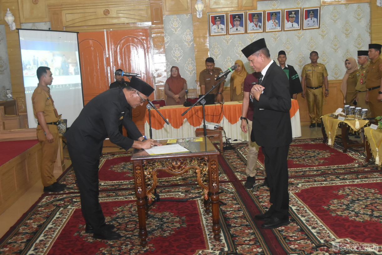 29 Juli 2025 - Pelantikan Pj Sekretaris Daerah Sarolangun di Aula Bappeda Sarolangun