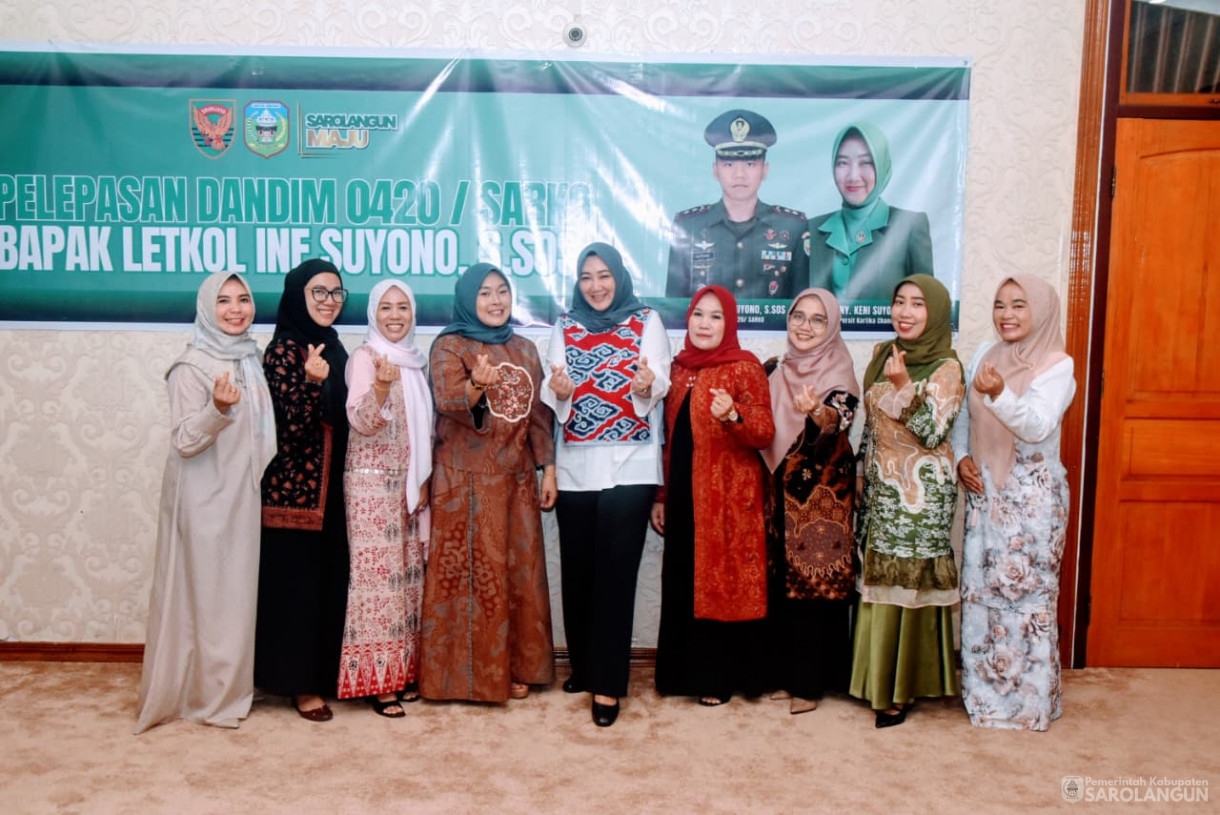 28 Agustus 2025 pelepasan Dandim 0420 Sarko Letkol Inf Suyono S.Sos di Rumah Dinas Bupati Sarolangun