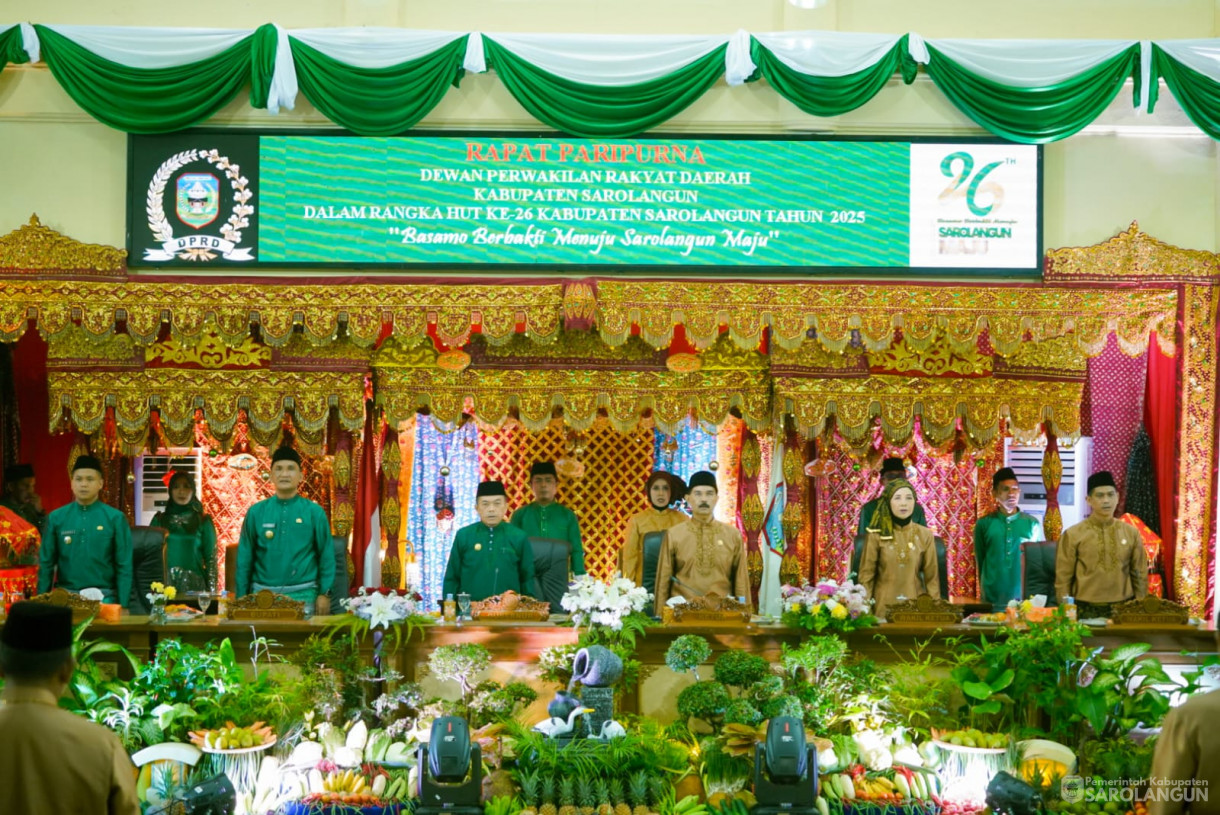 12 Oktober 2025 Rapat Paripurna HUT Kabupaten Sarolangun ke 26 Tahun 2025